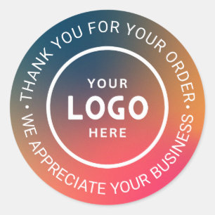 Adesivo Redondo Empresa de logotipo comercial personalizado Obriga