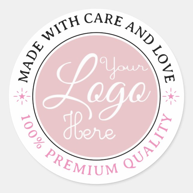 Adesivo Redondo Empresa de logotipo comercial personalizado Obriga (Frente)