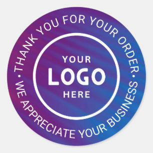 Adesivo Redondo Empresa de logotipo comercial personalizado Obriga