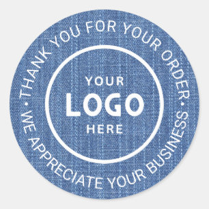 Adesivo Redondo Empresa de logotipo comercial personalizado Obriga