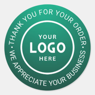 Adesivo Redondo Empresa de logotipo comercial personalizado Obriga