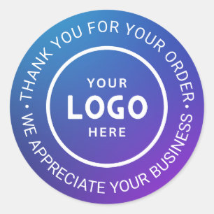 Adesivo Redondo Empresa de logotipo comercial personalizado Obriga