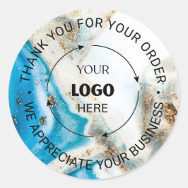 Adesivo Redondo Empresa de Logotipo Empresarial Personalizado Obri