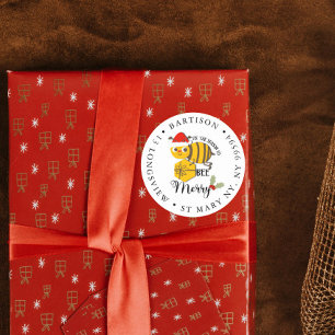 Adesivo Redondo empresa de natal bee pequena empresa