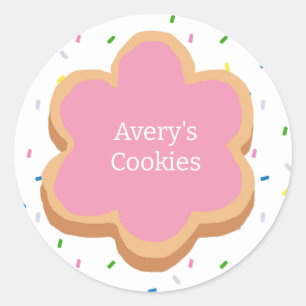 Adesivo Redondo Empresa de Personalização de Cookies com Granulado