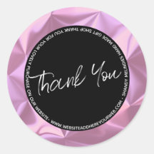 Empresa de Script Metálico Rosa - Obrigado