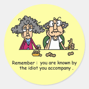 Adesivo Redondo Empresa Idiot