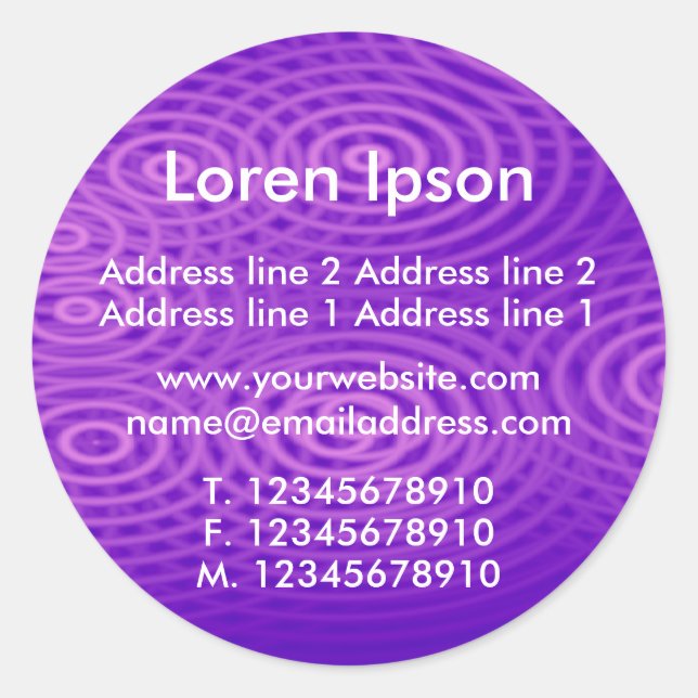 Adesivo Redondo Empresa/Perfil de Rain Elétrico (Frente)