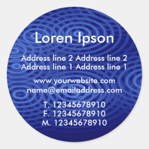 Adesivo Redondo Empresa / Perfil do Azul de Chuva Eleitoral