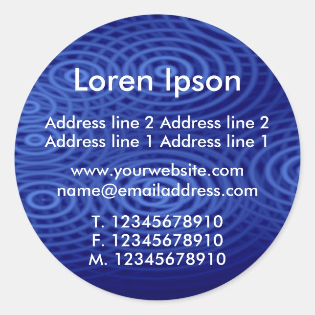 Adesivo Redondo Empresa / Perfil do Azul de Chuva Eleitoral (Frente)