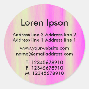 Adesivo Redondo Empresa/perfil rosa e creme