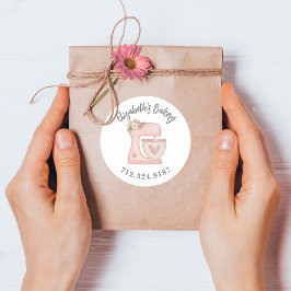 Adesivo Redondo Empresas de padaria de misturador de bolos