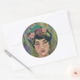 Adesivo Redondo Empress Ametyst Asiático Nobre Queen