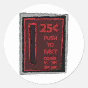 Adesivo Redondo Empurre para ejetar