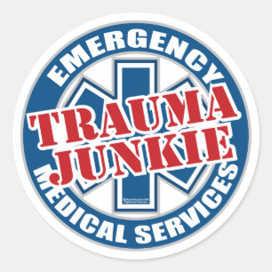 Adesivo Redondo EMS Trauma Junkie