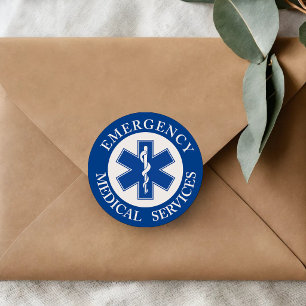 Adesivo Redondo EMT Estilo Clássico Médico