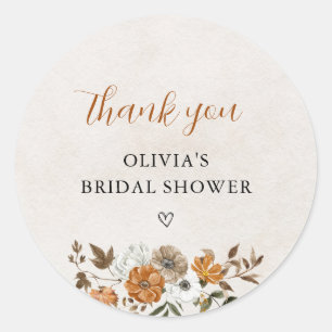 Adesivo Redondo Enamorarse   Agradecimento para Chá de Noiva