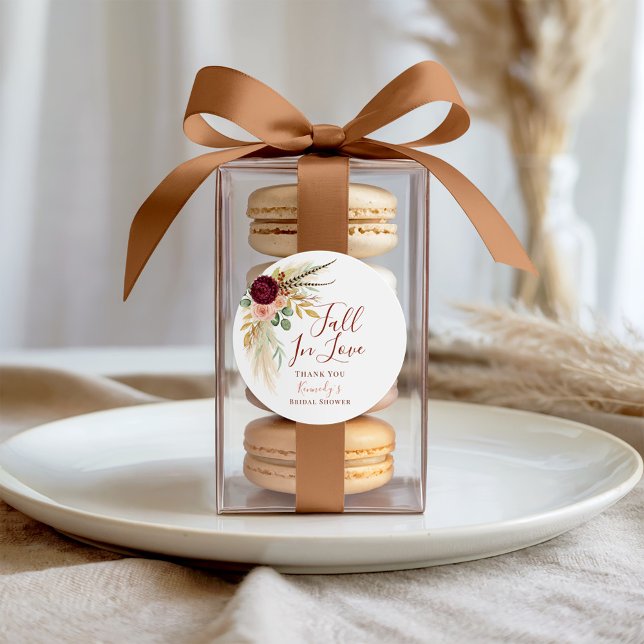 Adesivo Redondo Encaixe-se Boho Grama-das-pampas Floral Outono (Criador carregado)