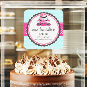 Adesivo Redondo Encapsulamento de Cupcake de bolo Pop de panifica