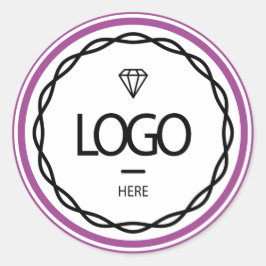 Adesivo Redondo Encapsulamento de imagens do Berry Logo Personaliz