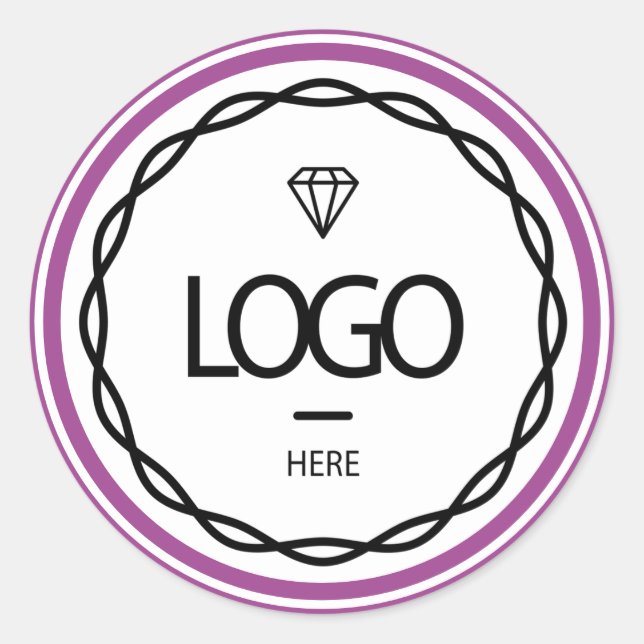 Adesivo Redondo Encapsulamento de imagens do Berry Logo Personaliz (Frente)