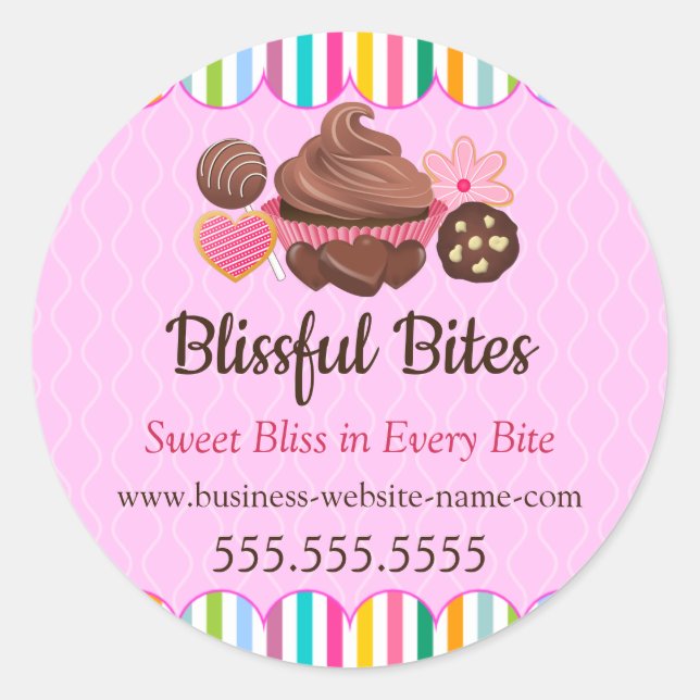 Adesivo Redondo Encapsulamento de padaria de anestesia (Frente)