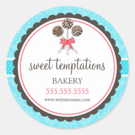 Adesivo Redondo Encapsulamento de padaria de Pop de bolos