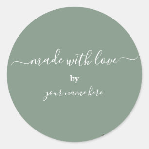 Adesivo Redondo Encapsulamento Elegante Simples Feito À Mão