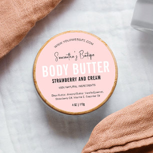 Adesivo Redondo Encapsulamento Mínimo de Jar Cosmético Rosa da Man