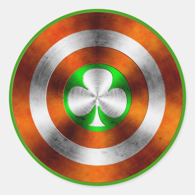 Adesivo Redondo Encerramento da Irlanda (Frente)