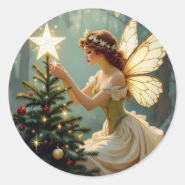 Adesivo Redondo Enchanted Fairy Christmas