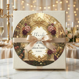 Adesivo Redondo Enchanted Garden Gate Wedding 