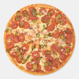 Adesivo Redondo Enchidos e Azeitonas Verdes