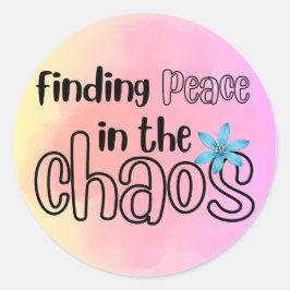 Adesivo Redondo Encontrar Paz
