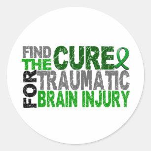 Adesivo Redondo Encontre a lesão cerebral traumático TBI da cura