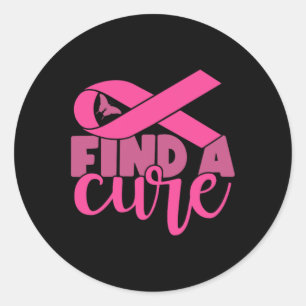 Adesivo Redondo Encontre um Cancer de mama puro