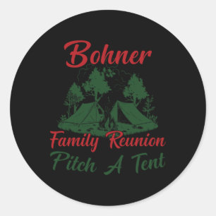 Adesivo Redondo Encontro da Família Bohner Armação de Tenda Famíli
