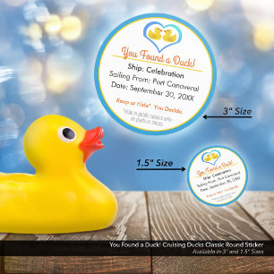 Adesivo Redondo Encontrou um Pato! Patos Cruzadores