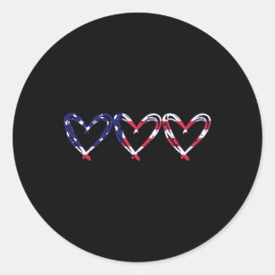Adesivo Redondo Encorajar A Bandeira Americana Funny 4 De Julho Em