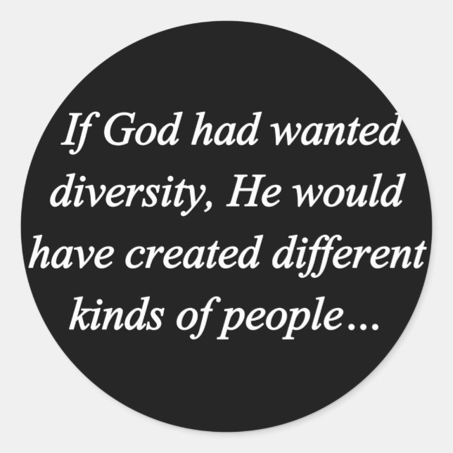 Adesivo Redondo Encorajar o reverso da diversidade (sq) (Frente)