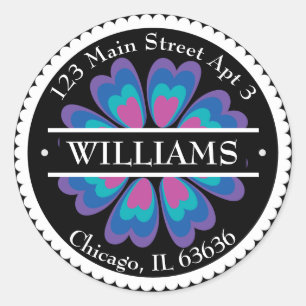 Adesivo Redondo Endereço da Flor Mexicana