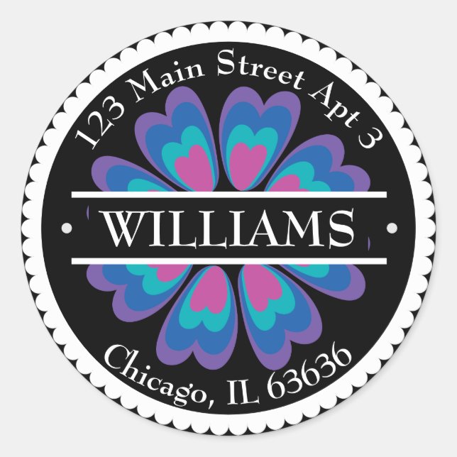 Adesivo Redondo Endereço da Flor Mexicana (Frente)