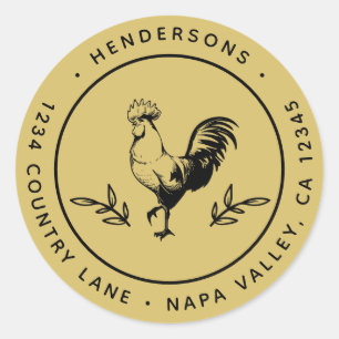 Adesivo Redondo Endereço de devolução da lista de clientes russ