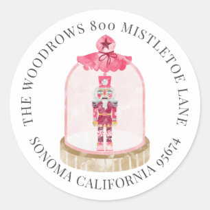 Adesivo Redondo Endereço de Devolução de Cores Aquáticas do Soldie