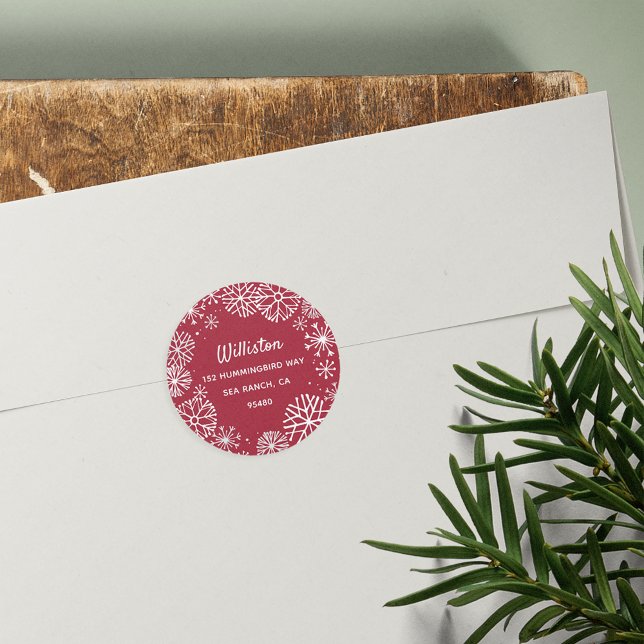 Adesivo Redondo Endereço de Devolução de Feriado de Fronteira do F (Criador carregado)