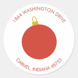 Adesivo Redondo Endereço de devolução de feriado do Enfeites de na