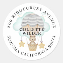 Endereço de devolução do Chá Baby Bear Balloon de 