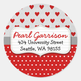 Adesivo Redondo Endereço de devolução do círculo personalizado do