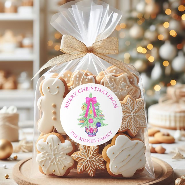 Adesivo Redondo Endereço de devolução do ginger Jar do Arco Quente (Criador carregado)