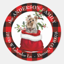 Endereço de devolução do quadro de Xadrez Terrier 